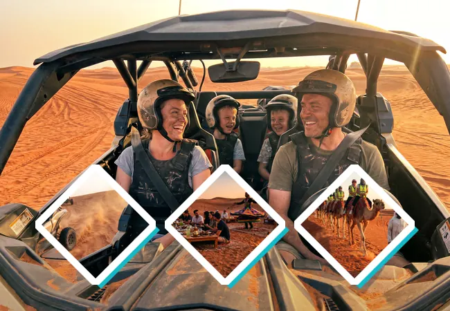 Can-Am X3 four-seater buggy with BBQ dinner camp package Dubai