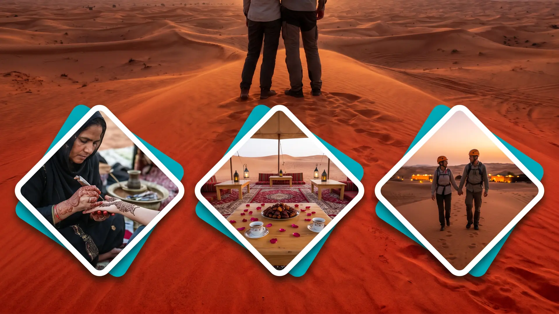 Private couples desert package with dinner setup near Dubai
