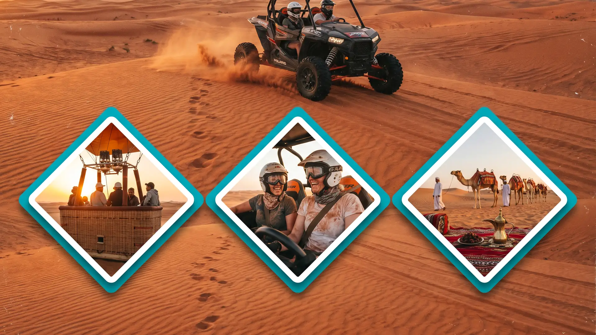 Dune buggy and hot air balloon combo package in Dubai