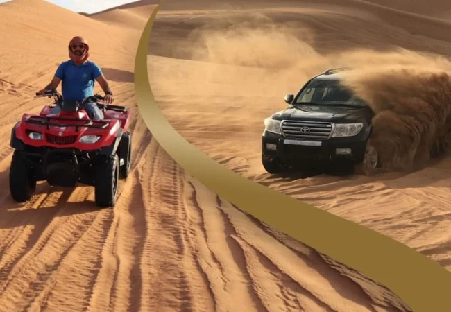 Private morning desert safari Land Cruiser for one group in Dubai